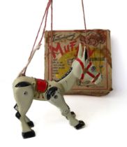 A Moko Lesney diecast Muffin the Mule string puppet - in the original box (VG, box F, complete but