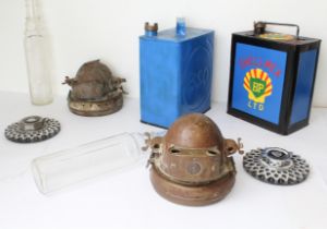 A collection of automobilia - including a cased Brexton 1960s picnic set (incomplete); a pair of