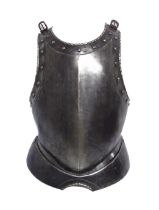 A steel breastplate in 16th century style - 20th century, stamped with an armourer's mark of a