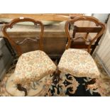PAIR OF 19TH CENTURY MAHOGANY HAND CHAIRS WITH CABRIOLE SUPPORTS