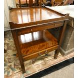 MAHOGANY LAMP TABLE WITH GALLERY TOP,