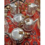 5 PICQUOT WARE TEA & COFFEE POTS