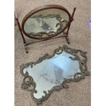 MAHOGANY DRESSING MIRROR AND ONE OTHER MIRROR -2-