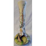 MOORCROFT VASE WITH FLORAL DECORATION, SIGNED HEIGHT 20 CM ,