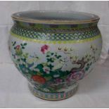 19TH CENTURY FAMILLE ROSE CHINESE FLOWER POT,