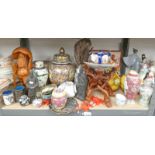 EXCELLENT SELECTION ORIENTAL WARE INCLUDING FIGURES, PORCELAIN VASES,