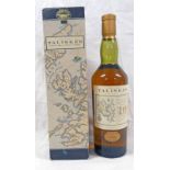 1 BOTTLE TALISKER 10 YEAR OLD SINGLE MALT WHISKY WITH MAP LABEL - 70CL, 45.8% VOL.