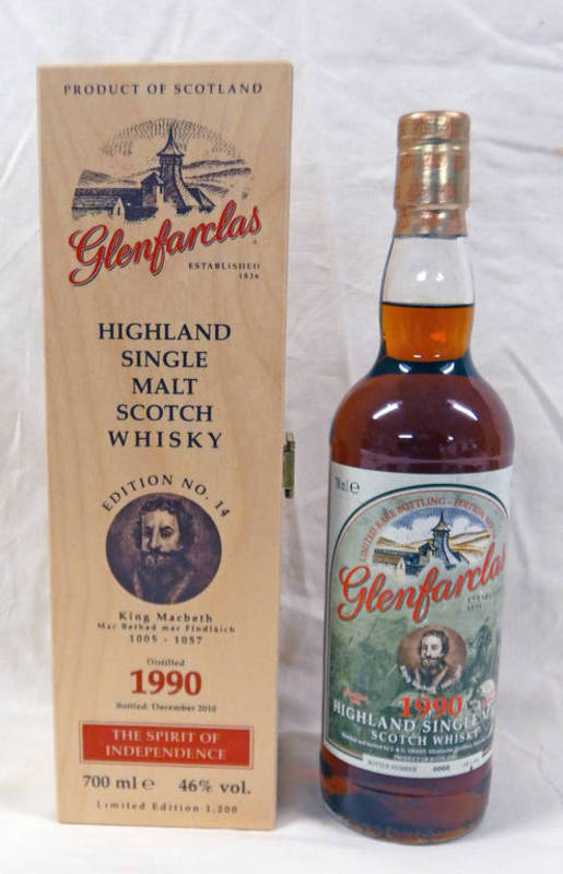 1 BOTTLE GLENFARCLAS 20 YEAR OLD SINGLE MALT WHISKY,