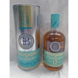 1 BOTTLE BRUICHLADDICH 12 YEAR OLD SINGLE MALT WHISKY - 700ML,