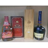 1 BOTTLE COURVOISIER VS COGNAC, 1 BOTTLE GOLDEN XO COURRIERE,