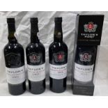 4 BOTTLES TAYLOR'S LATE BOTTLES VINTAGE PORT: 2003, 2007,