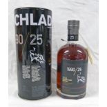 1 BOTTLE BRUICHLADDICH 25 YEAR OLD SINGLE MALT WHISKY, DISTILLED 1990 - 700ML, 48.