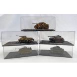 FIVE ATLAS EDITIONS MODEL TANKS INCLUDING STUG III AUSF. G (SD KFZ.