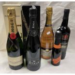 2 BOTTLE CHAMPAGNE: MOET ET CHANDON BRUT, AYALA BRUT MAJEUR,