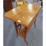 LATE 19TH CENTURY OAK SUTHERLAND TABLE ON SPLAYED SUPPORTS,