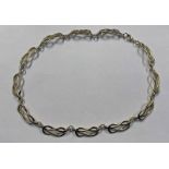 9CT GOLD FANCY LINK CHAIN NECKLACE BY SHEILA FLEET ORKNEY - 42 G ,