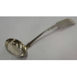 19TH CENTURY SCOTTISH PROVINCIAL SILVER FIDDLE PATTERN TODDY LADLE POSSIBLY BY JAMES CORNFUTE OF
