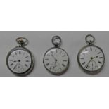 SILVER CASED POCKET WATCH - LONDON 1883,