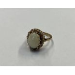 9CT GOLD OPAL & DIAMOND CLUSTER RING - 3.