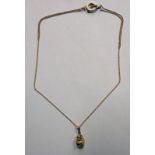 GOLD NUGGET PENDANT ON CHAIN - PENDANT 6.