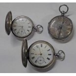 JOHN FORREST SILVER CASED POCKET WATCH WITH FLORAL DECORATED SILVER AND GOLD DIAL , LONDON 1874,