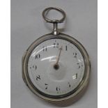 SILVER PAIR CASED VERGE POCKET WATCH BY GEORGE GOODMAN - LONDON 1795 Condition Report: