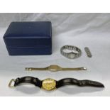 SEIKO LADIES WRISTWATCH WITH BOX AND ONE OTHER SEIKO WRISTWATCH AND A MAPPIN & WEBB WRISTWATCH