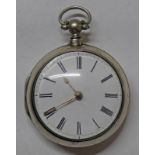 SILVER PAIR CASED VERGE POCKET WATCH BY N PRESTON OF LONDON - BIRMINGHAM 1804 Condition