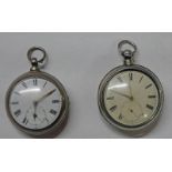 2 SILVER DOUBLE CASED POCKET WATCHES 1 BY ALEXANDER TORRY OF BANCHORY - LONDON 1861 AND ANOTHER -