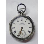 SILVER CASED H SAMUEL POCKET WATCH, CHESTER 1896,