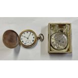 SILVER OPENFACE POCKET WATCH WITH GOLD & SILVER DECORATED DIAL RETAILED BY WM ANDERSON STONEHAVEN &