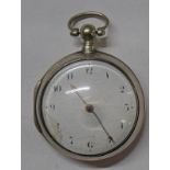 SILVER PAIR CASED VERGE POCKET WATCH BY EDWARD FRENCH - LONDON 1800 Condition Report: