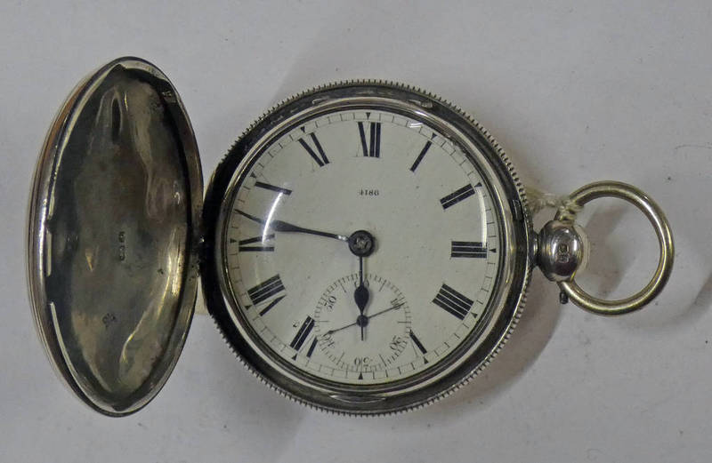 SILVER HUNTER CASED VERGE POCKET WATCH BY JOHN MEEK - LONDON 1784 Condition Report: