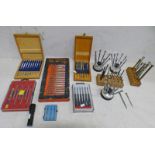 VARIOUS SCREW DRIVERS ETC TO INCLUDE MOD DEP FRANCE, STAR SWISS IN WOODEN CASE,