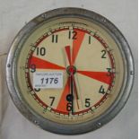 CCCP NAVAL WALL CLOCK WITH RED SECTORS TO FACE Condition Report: Sold as seen with