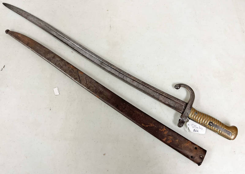 FRENCH MODEL 1866 CHASSEPOT SWORD BAYONET WITH 57.