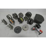 SELECTION OF FLY FISHING REELS & OTHERS TO INCLUDE AN INTREPID DELUXE SPINNING REEL,