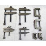 SELECTION OF METAL CLAMPS / TOOL MAKERS CLAMPS ETC IN ONE BOX