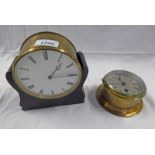 BREVETE CLOCK WITH WOODEN STAND AND A SESTREL WALL CLOCK -2-
