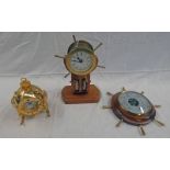 DIVING / ROV STYLED CLOCK AND A NAVAL THEMED CLOCK AND BAROMETER -3-