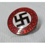 THIRD REICH NSDAP ENAMEL MEMBERSHIP BADGE RZM M1/8