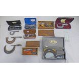 SELECTION OF MICROMETERS FROM MAKERS SUCH AS MOORE & WRIGHT ETC