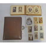 TWO ALBUMS CONTAINING VARIOUS BLACK AND WHITE PORTRAIT CABINET CARDS TO INCLUDE JOHN PENDER