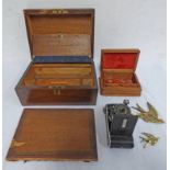 MAHOGANY BOX WITH 1891 INSCRIPTION TO INTERIOR, CORONET CAMERA,