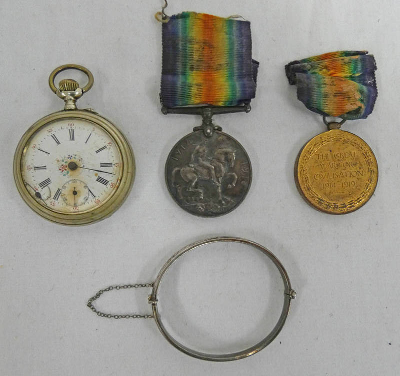 WW1 PAIR OF MEDALS TO 25537 PTE.