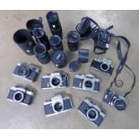 KONICA C35 38MM CAMERA WITH CASE, FUJIFILM FINEPIX 55700 DIGITAL CAMERA, YASHICA 35 CAMERA,