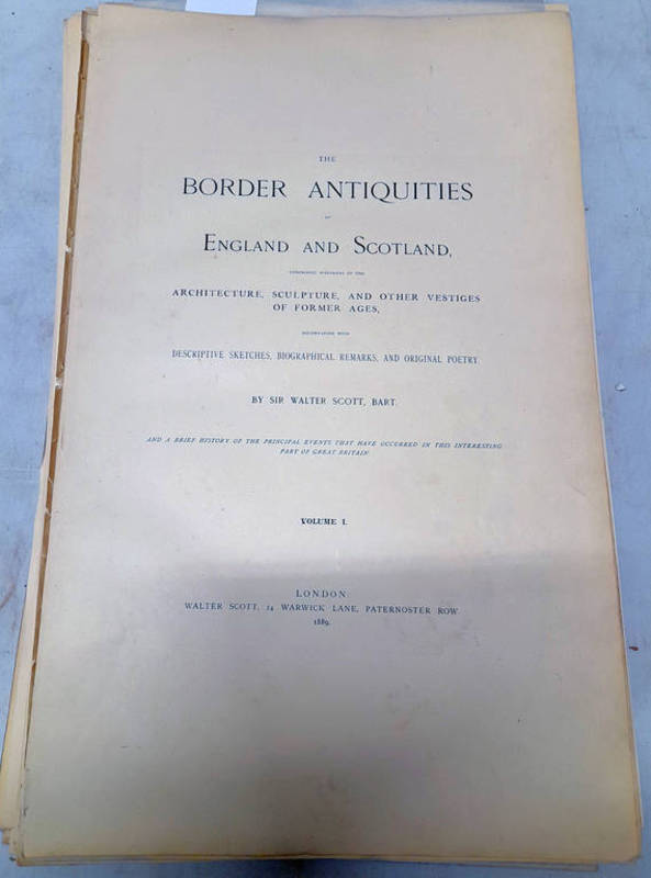 THE BORDER ANTIQUES OF ENGLAND AND SCOTLAND , VOL 1 & 2 1889 BY SIR WALTER SCOTT,