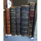 GLEANINGS FROM THE ENGLISH POETS, CHAUCER TO TENNYSON BY ROBERT INGLIS, FULLY LEATHER BOUND,