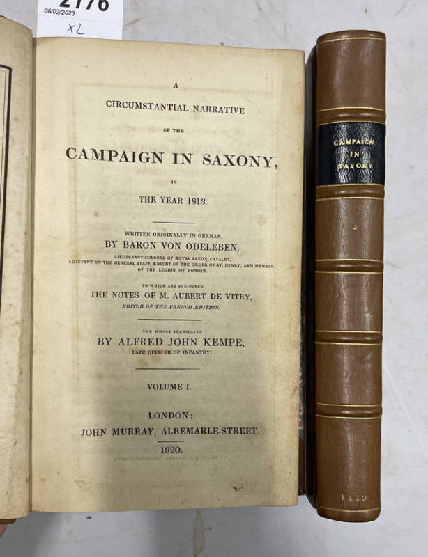 A CIRCUMSTANSTIAL NARRATIVE OF THE CAMPAIGN IN SAXONY, IN THE YEAR 1813 BY BARON VON ODELEBEN,