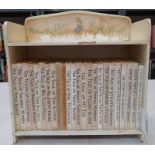 PETER RABBIT BOOK SHELF WITH 24 BEATRIX POTTER BOOKS INCLUDING THE TALE OF PETER RABBIT,